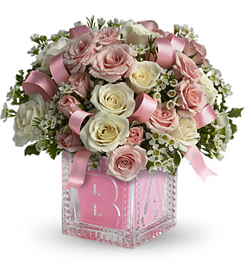 Baby's Building Block - Girl<b> from Flowers All Over.com 